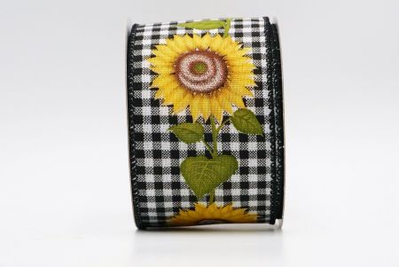 Fairy-tale Lavender And Sunflowers Ribbon_KF7561GC-53-53_black